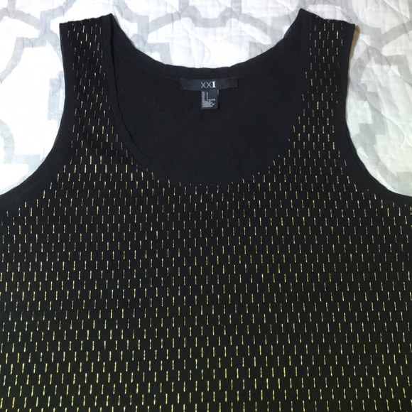 Gold and Black Muscle Tank Top - Picture 3 of 5